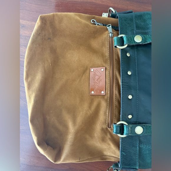 Patricia Nash Dark Green Genuine Leather Bag | Double Handles + Crossbody 🌲☘️ - Picture 11 of 15